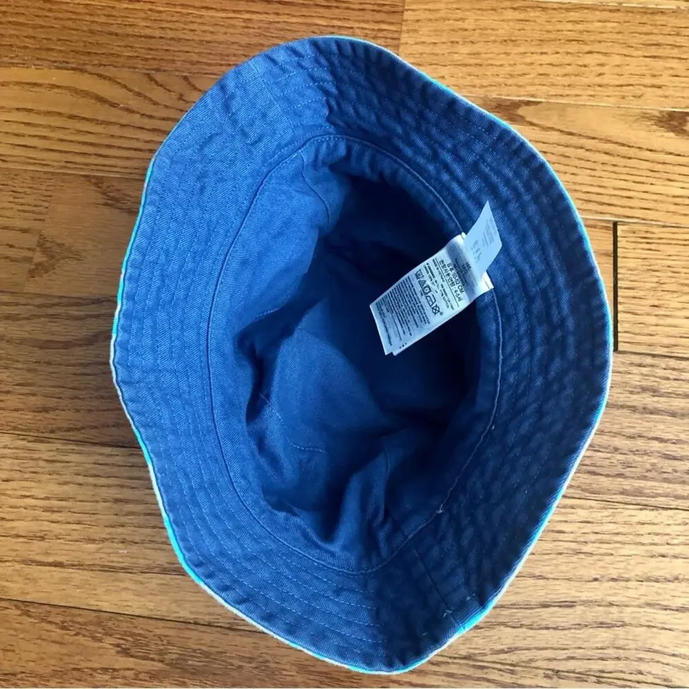GAP BABY Toddler Organic Cotton Reversible Blue Whale Print Bucket Hat